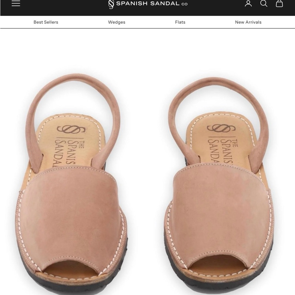 Spanish Sandal Co, 39 Women's Slingback, Tan Nubuck